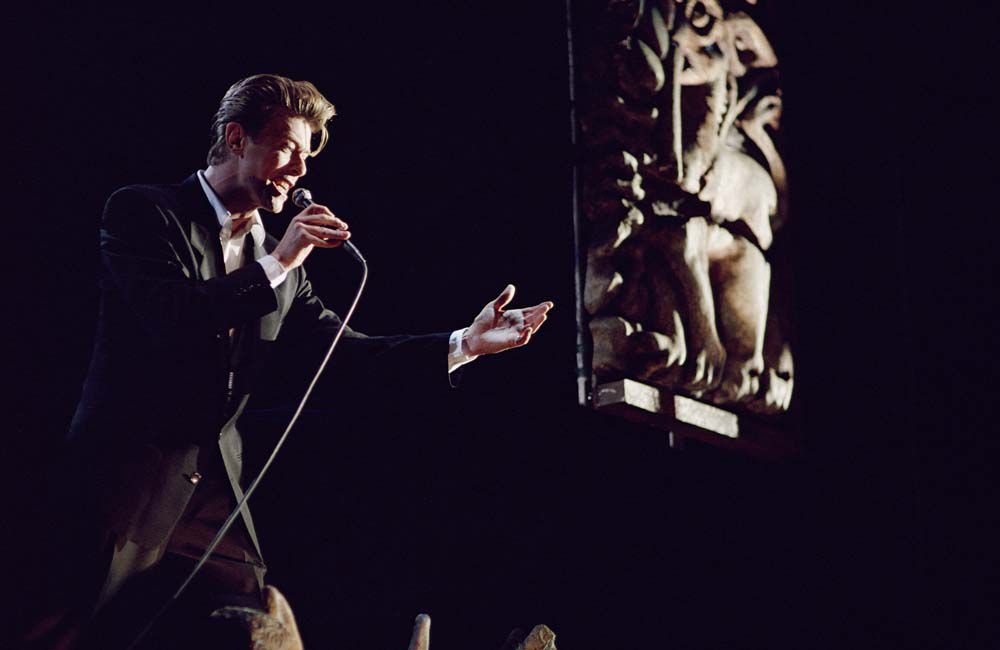 David Bowie performs at Shoreline Amphitheater, Mountain View, CA, October 21, 1995